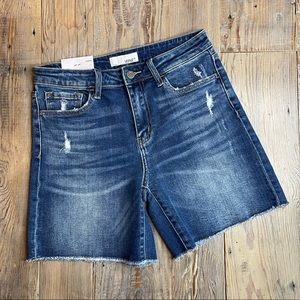 Mid Rise Midi Jean Short by Vervet